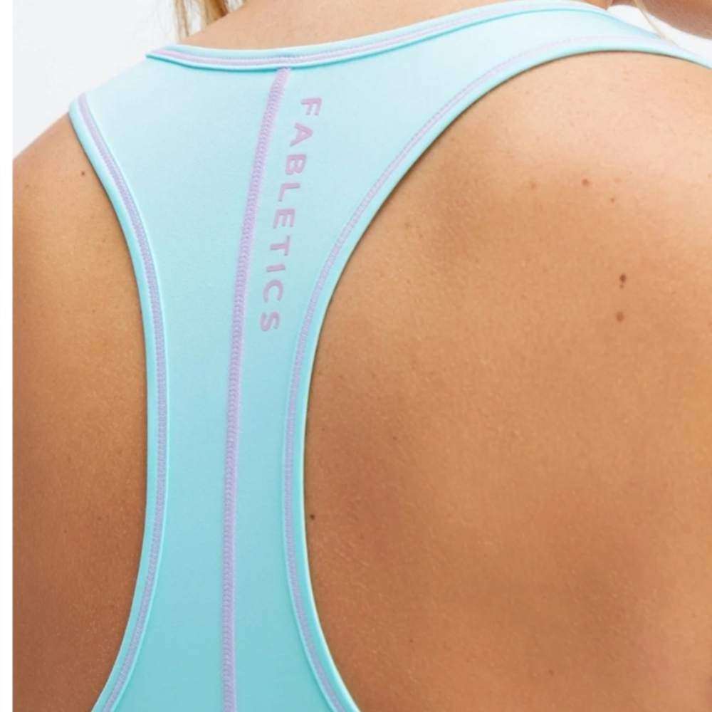 Performance Racerback Tank Top - Aqua - Picture 3 of 10